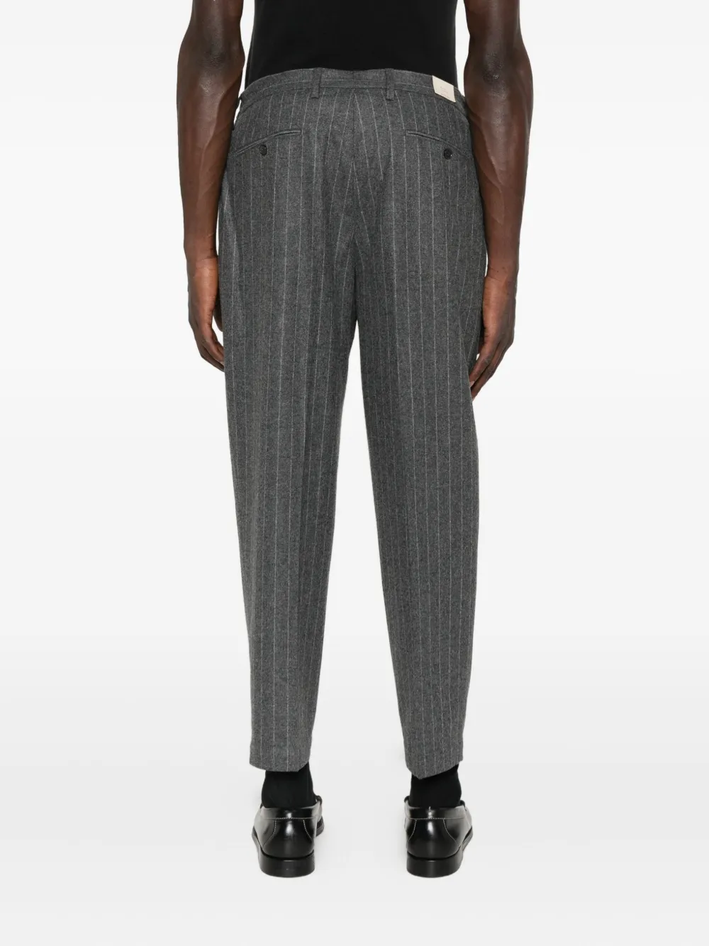 Briglia 1949 pinstripe pleated trousers Grijs