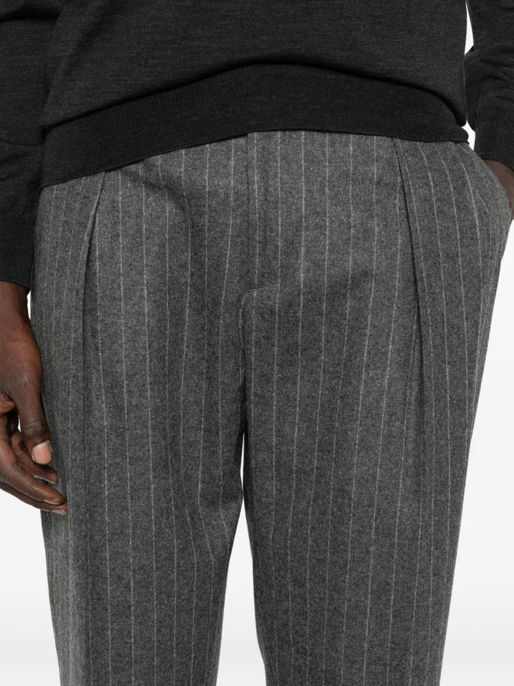 Briglia 1949 pinstripe pleated trousers Grijs