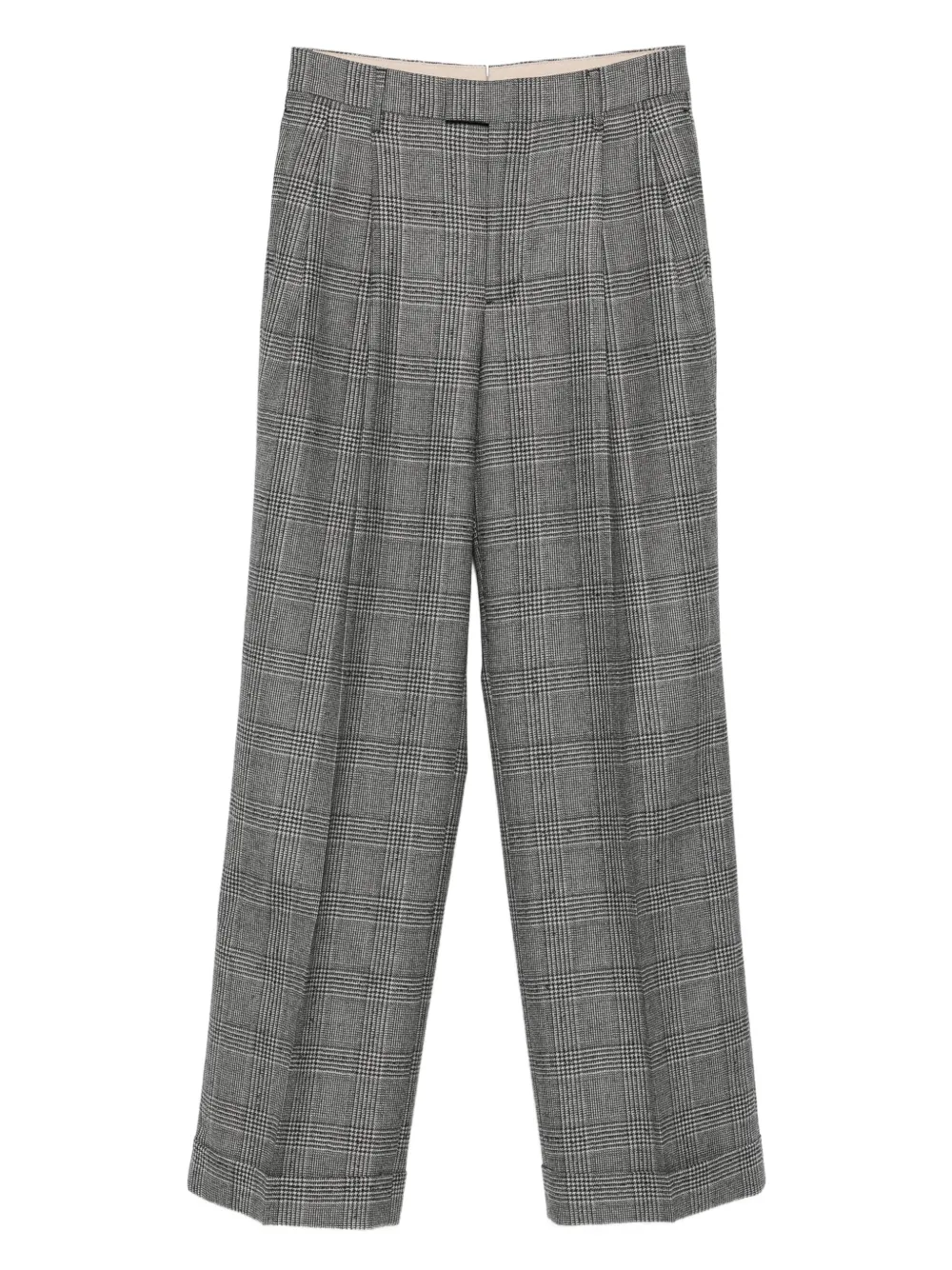 Berwich pleated checked trousers | Black | Image 1