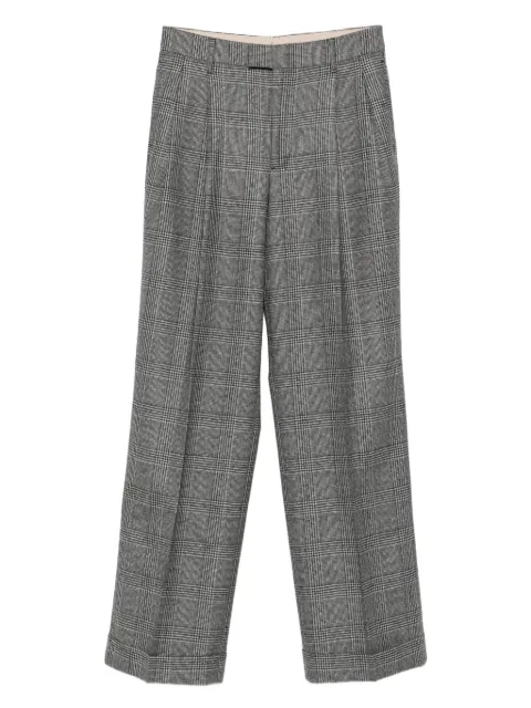 Berwich pleated checked trousers