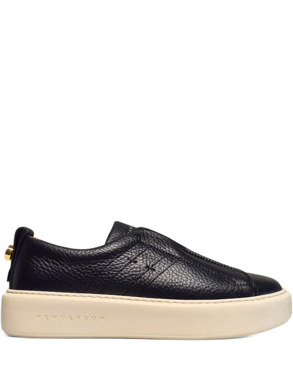 Henderson Baracco slip-on leather sneakers Zwart