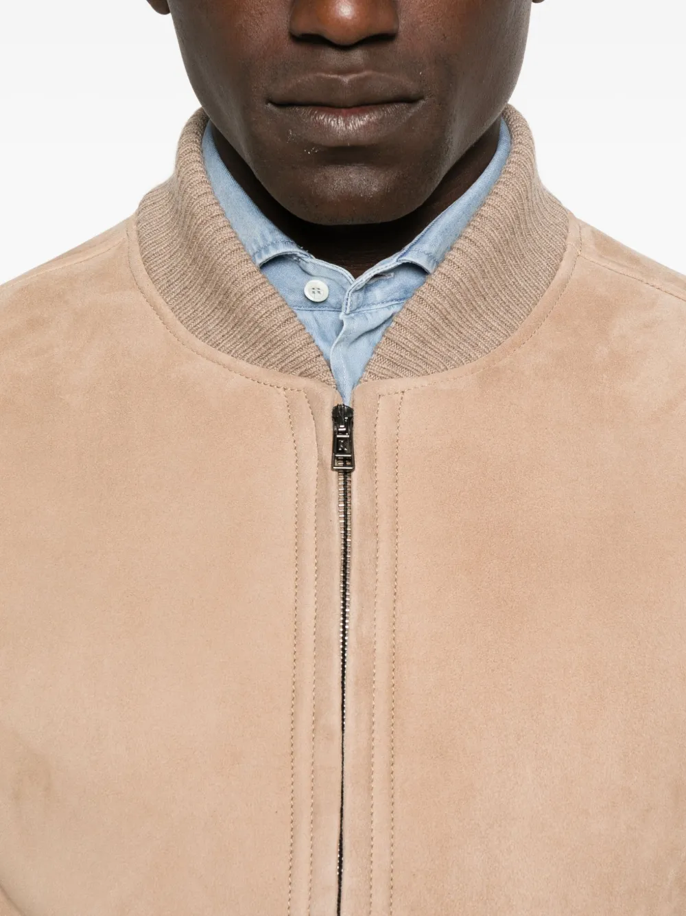 RIFUGIO Bomberjack met rits Beige