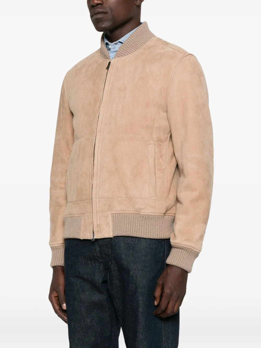 RIFUGIO Bomberjack met rits Beige