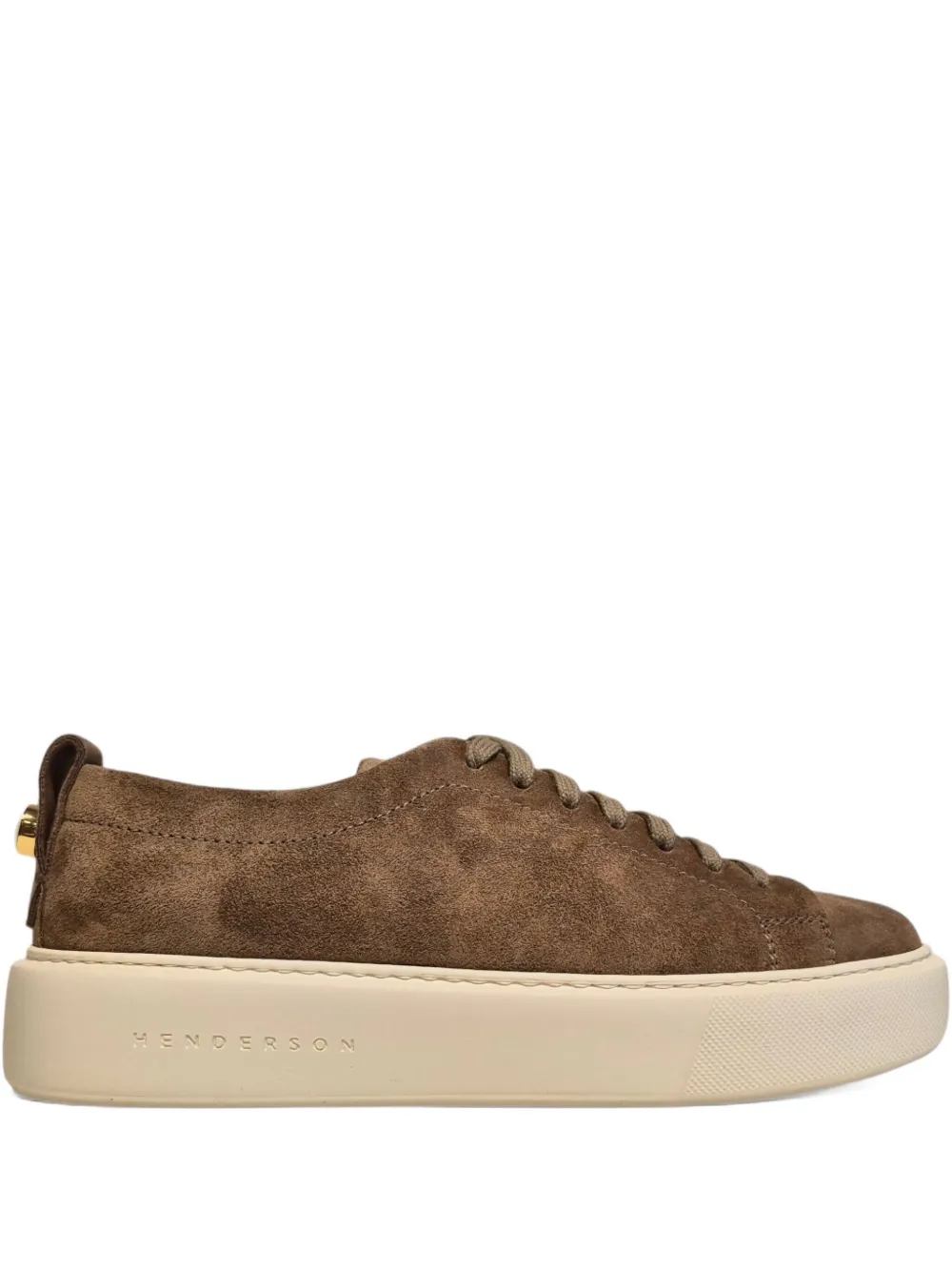Henderson Baracco Suède sneakers met plateauzool Bruin