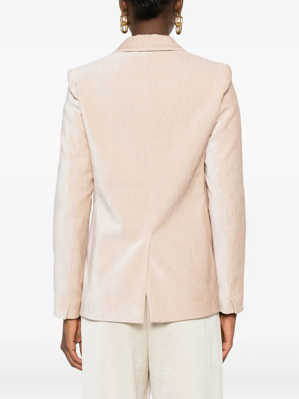 Forte Blazer met dubbele rij knopen Beige
