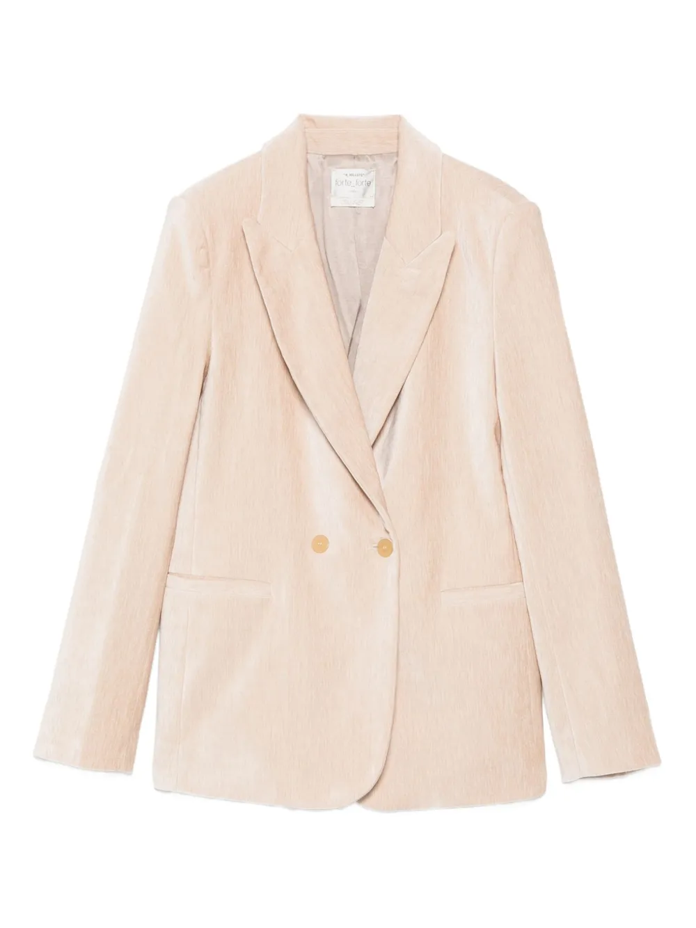 Forte Blazer met dubbele rij knopen Beige