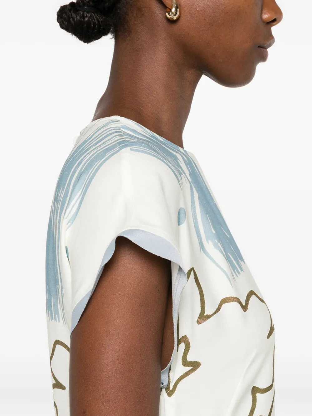 Paul Smith Jurk met abstracte print Beige