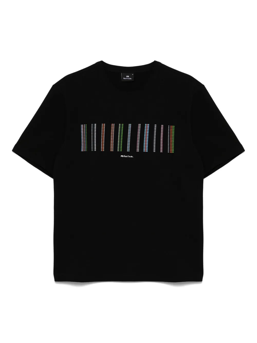 PS Paul Smith Stitch Stripe-print cotton T-shirt Zwart