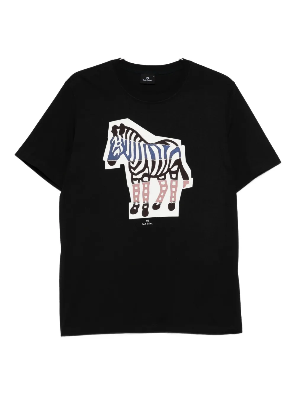 PS Paul Smith Zebra cut-out-print cotton T-shirt Zwart