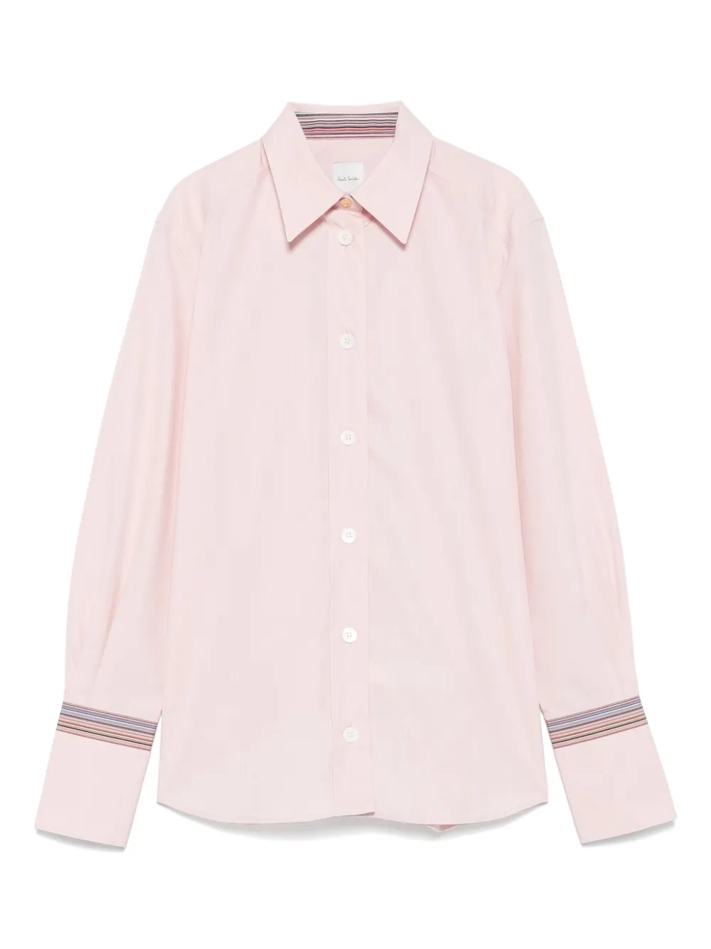 Paul Smith striped-cuff cotton shirt - ピンク Paul Smith striped-cuff cotton shirt - ピンク