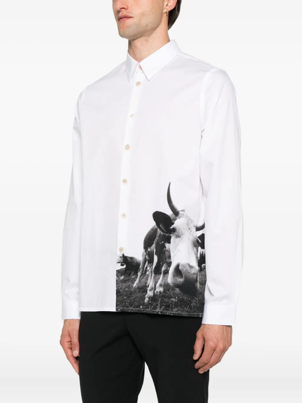 PS Paul Smith print cotton shirt Wit