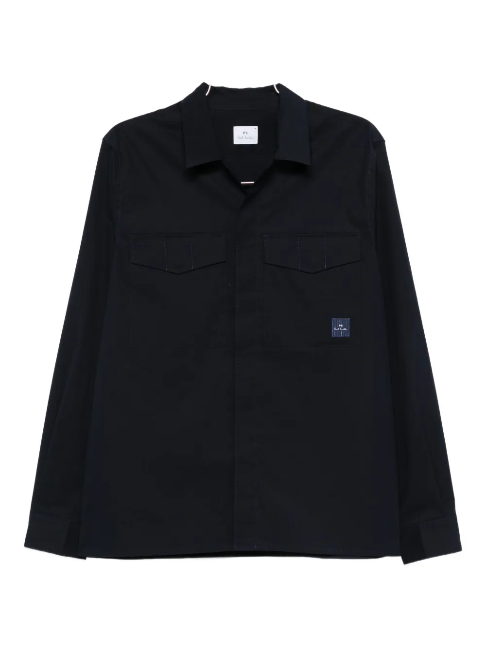 Ps By Paul Smith Ps Paul Smith Cotton-blend Overshirt Jacket In Black