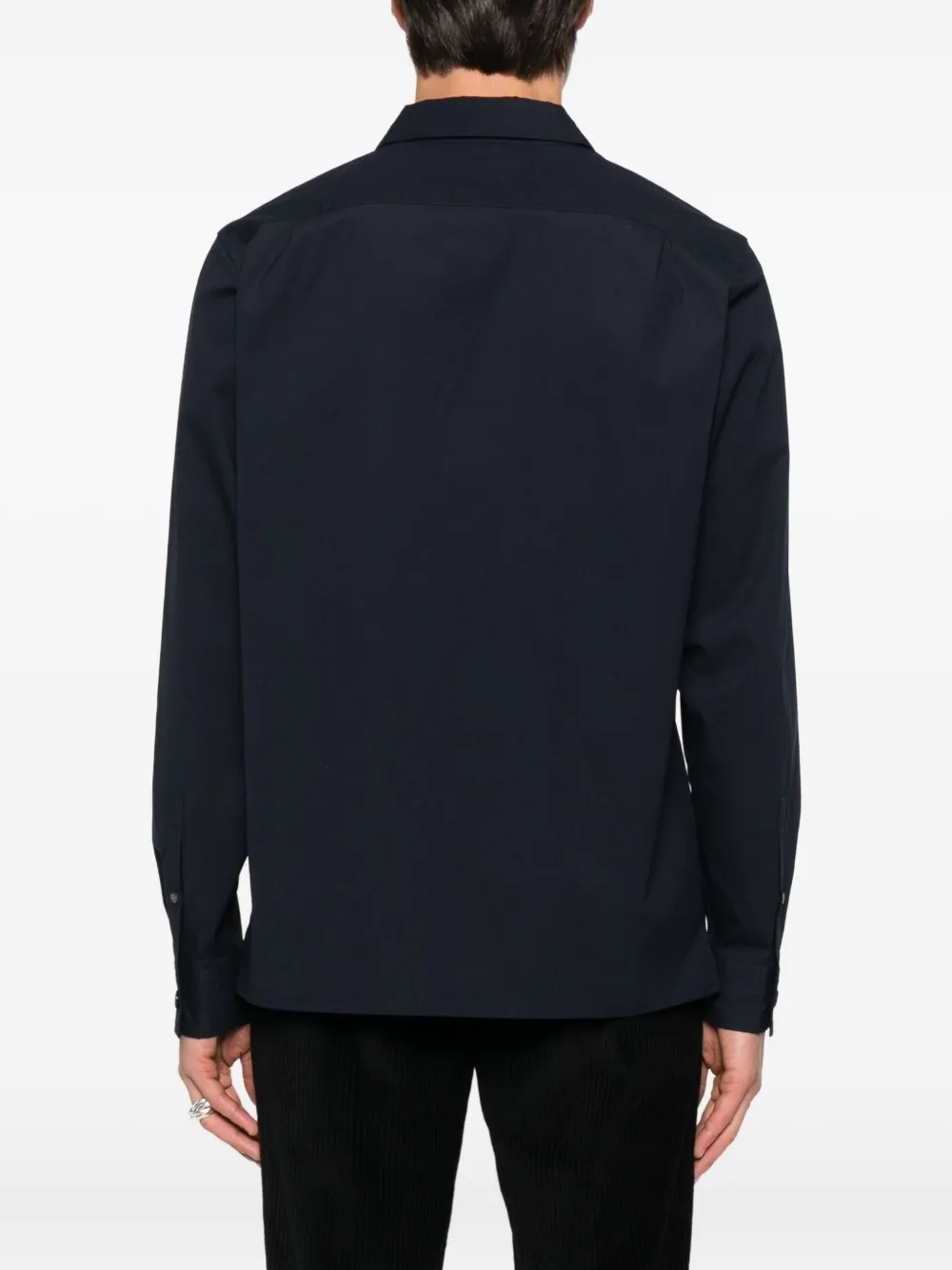 PS Paul Smith cotton-nylon double-pocket shirt Blauw
