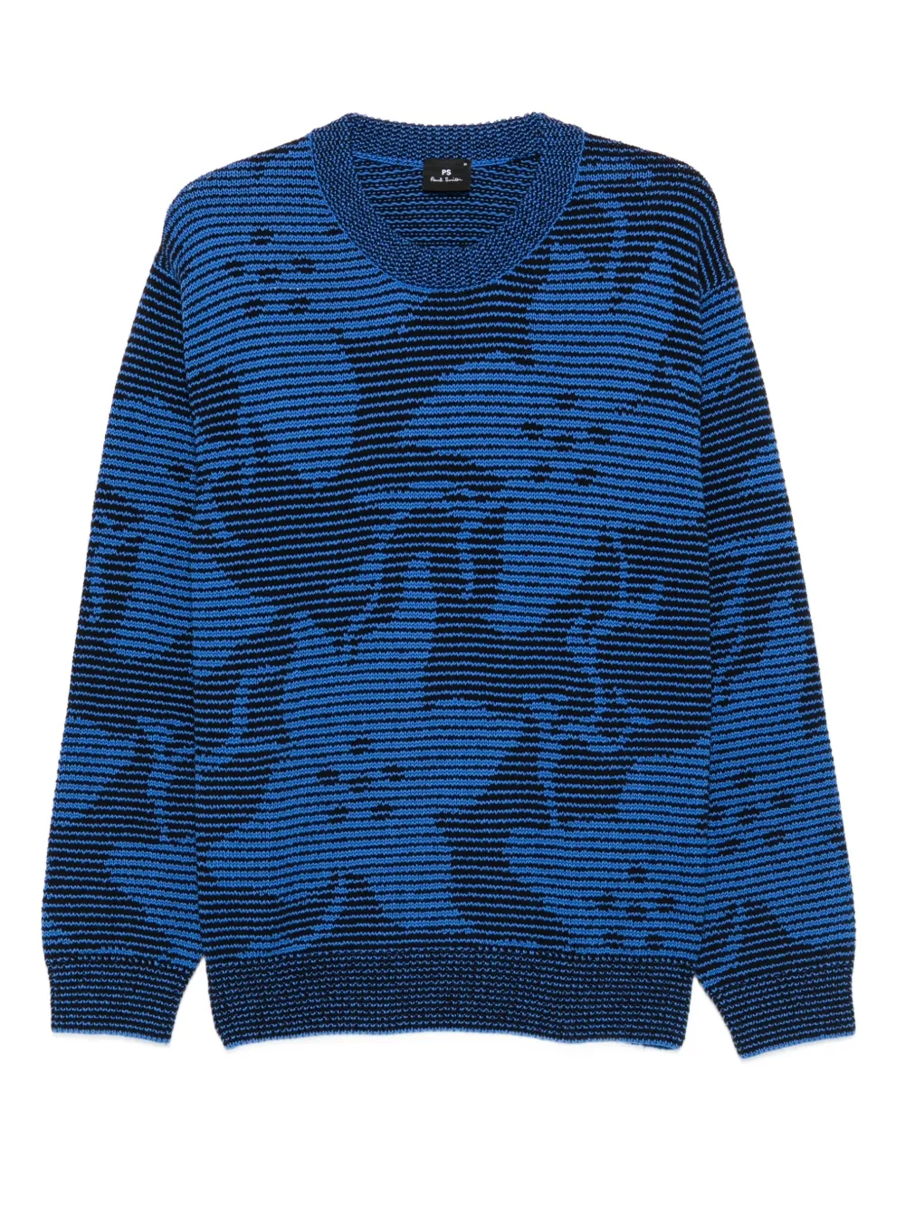 PS Paul Smith striped floral-pattern sweater | Blue | Image 1
