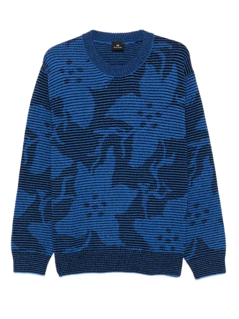 PS Paul Smith striped floral-pattern sweater