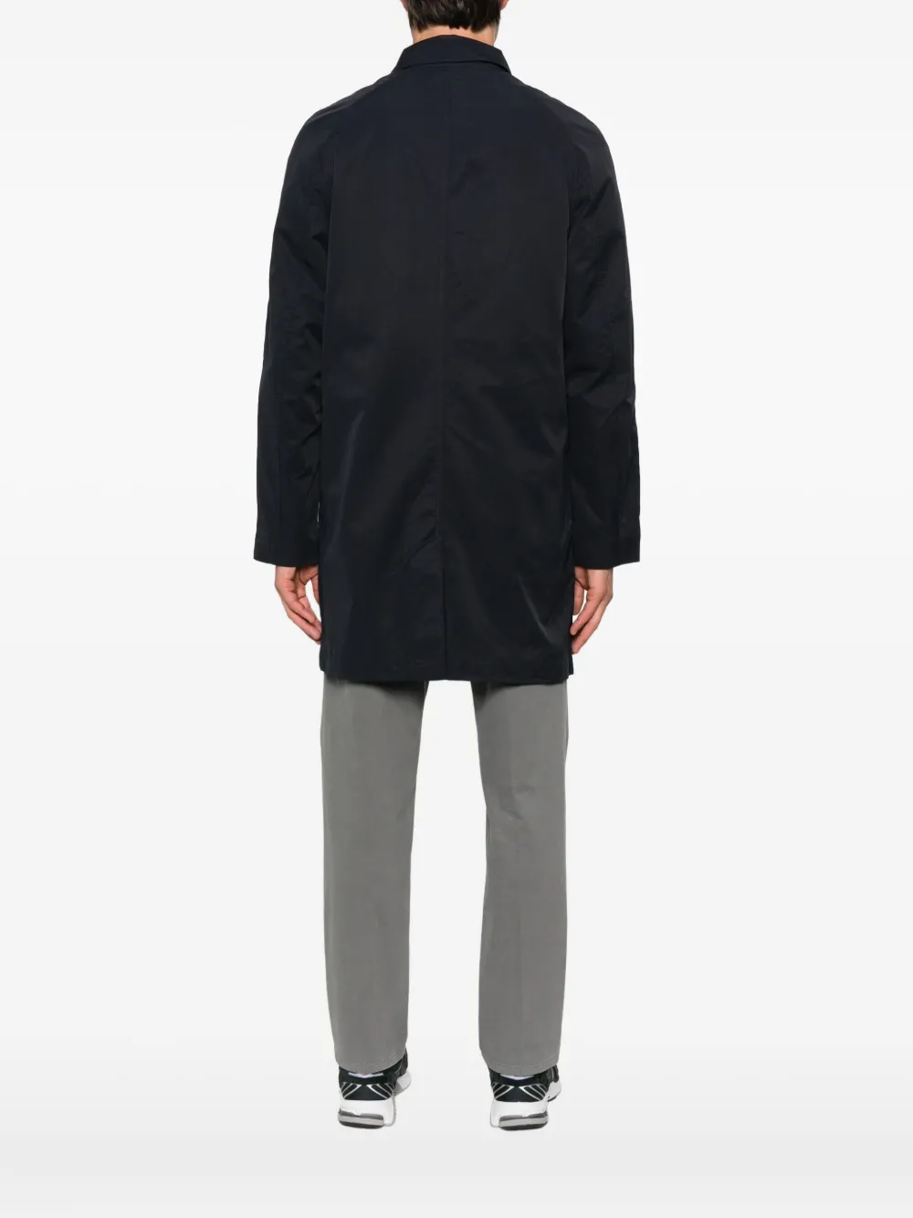 Ps By Paul Smith Button-fastening Pocket Coat In Black