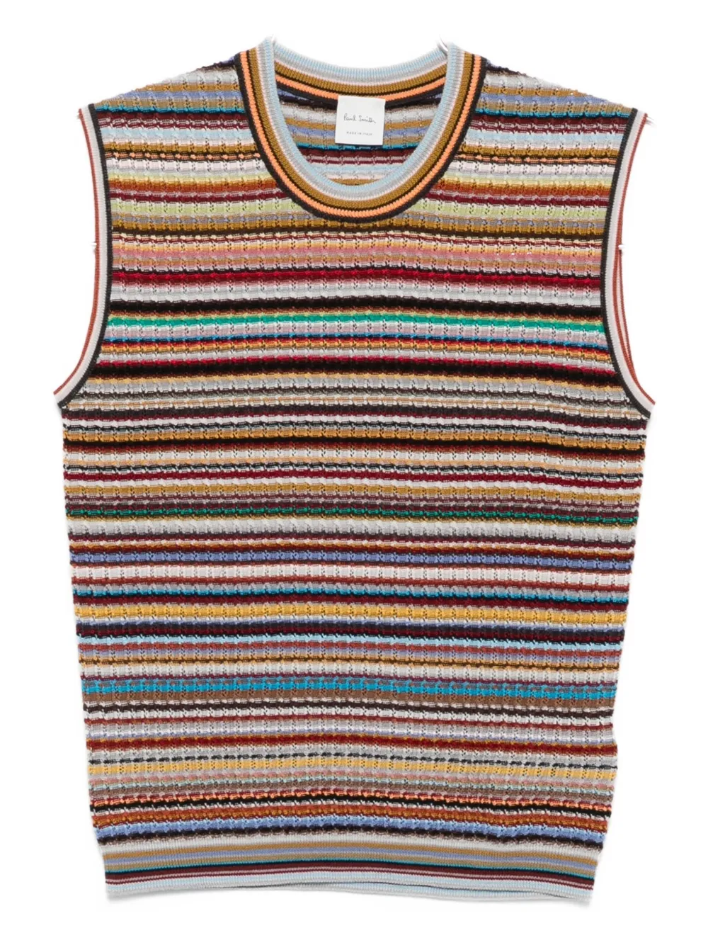 Paul Smith striped sleeveless knit top - Verde