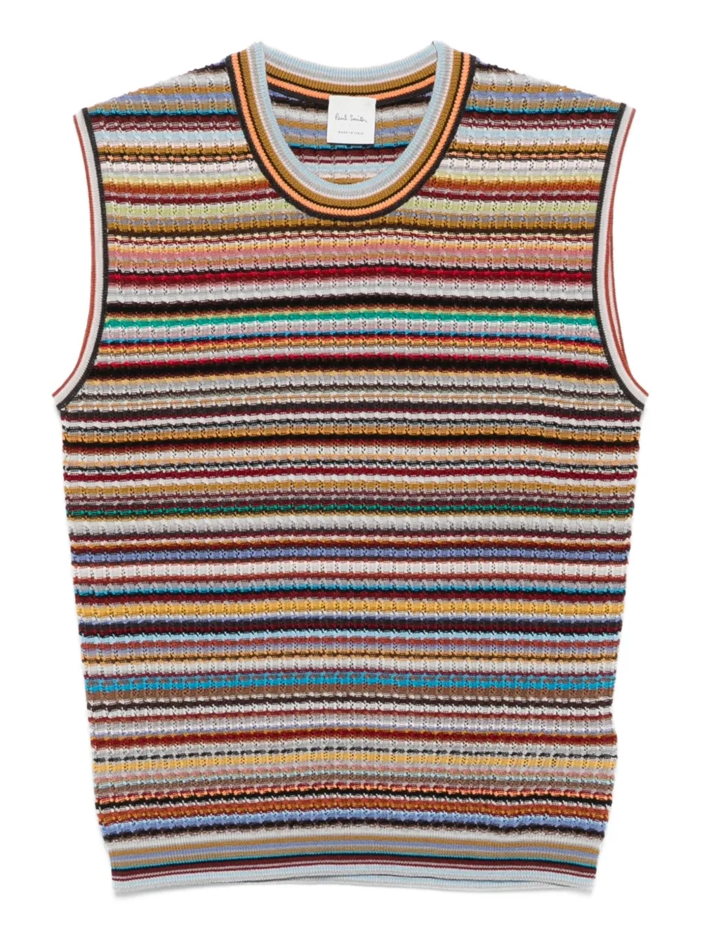 Paul Smith striped sleeveless knit top - グリーン Paul Smith striped sleeveless knit top - グリーン