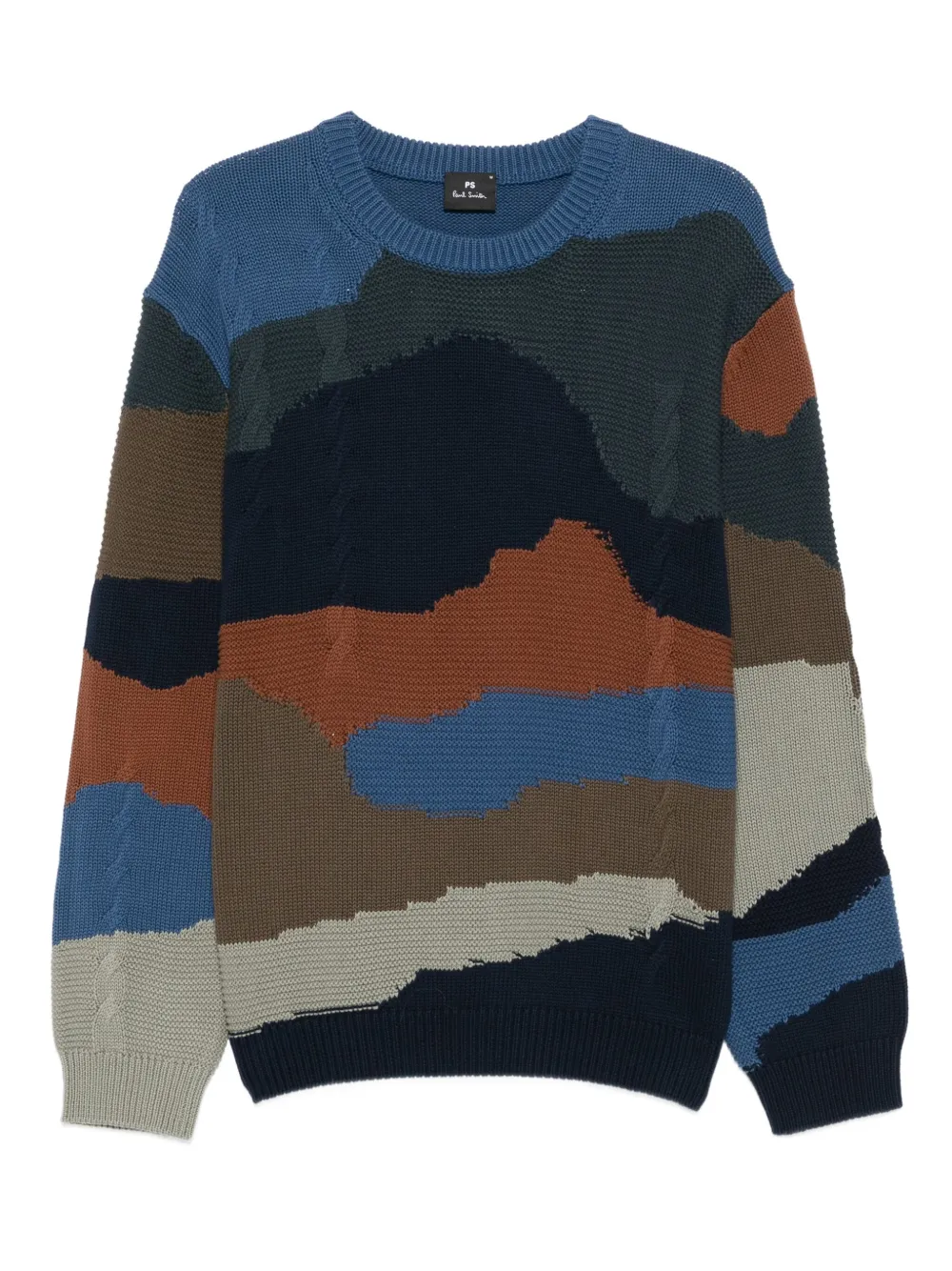 PS Paul Smith Mountains ケーブルニット セーター - ブルー PS Paul Smith Mountains ケーブルニット セーター - ブルー