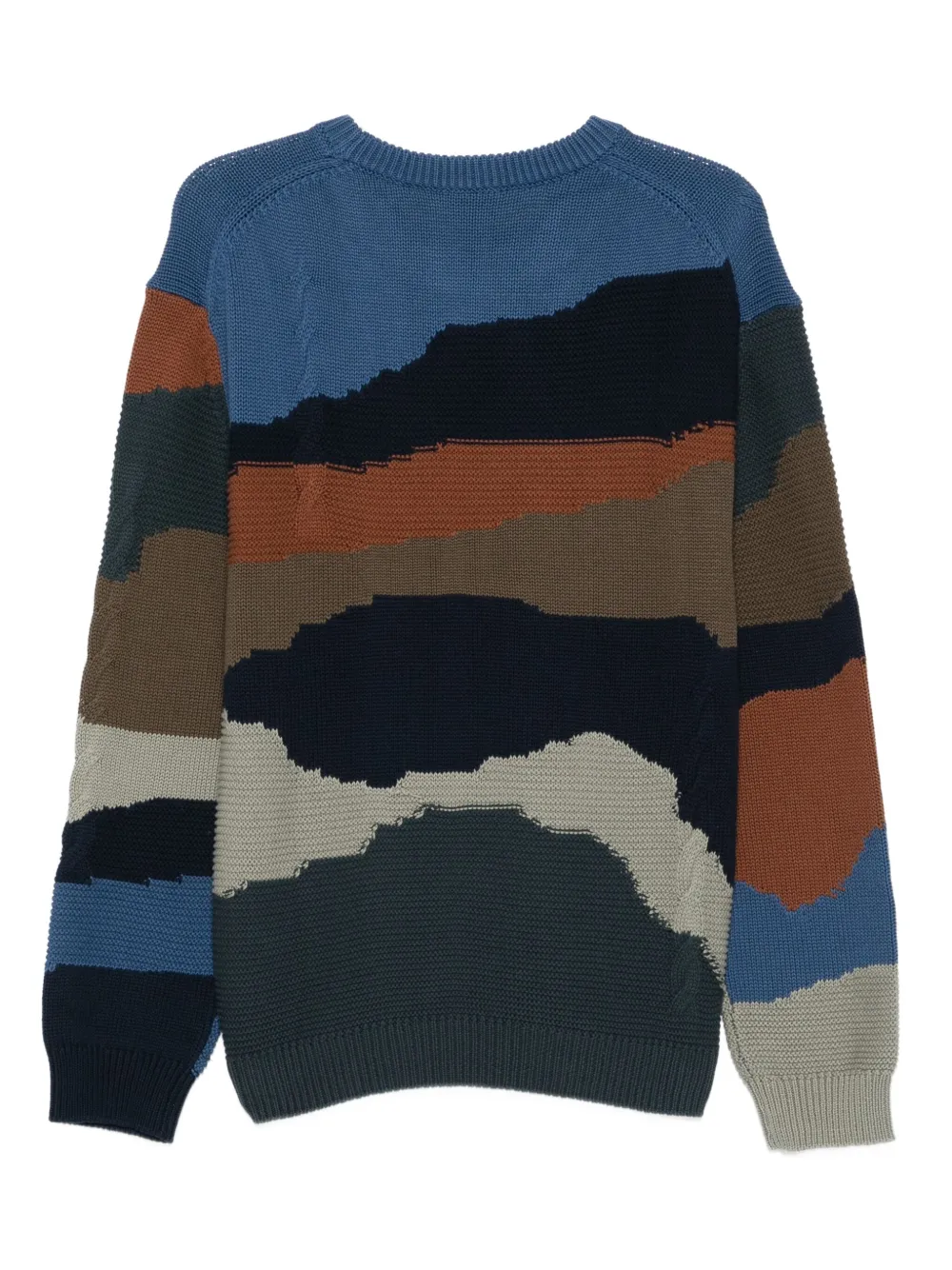 PS Paul Smith Mountains cable-knit colour-block sweater | Knitted Sweaters | Image 2
