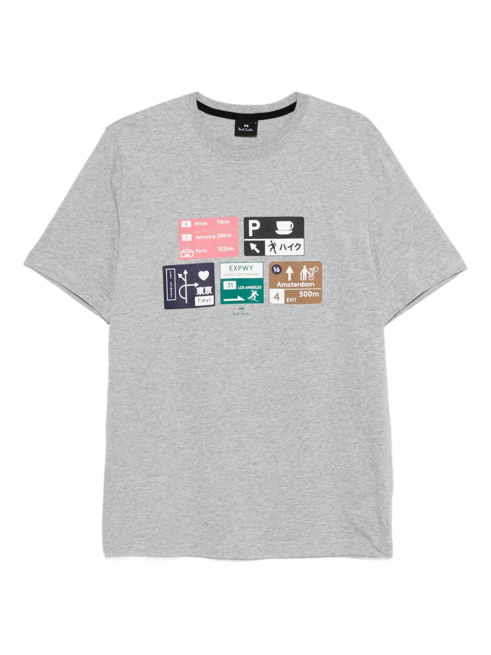 PS Paul Smith Road Signs グラフィック Tシャツ - グレー PS Paul Smith Road Signs グラフィック Tシャツ - グレー