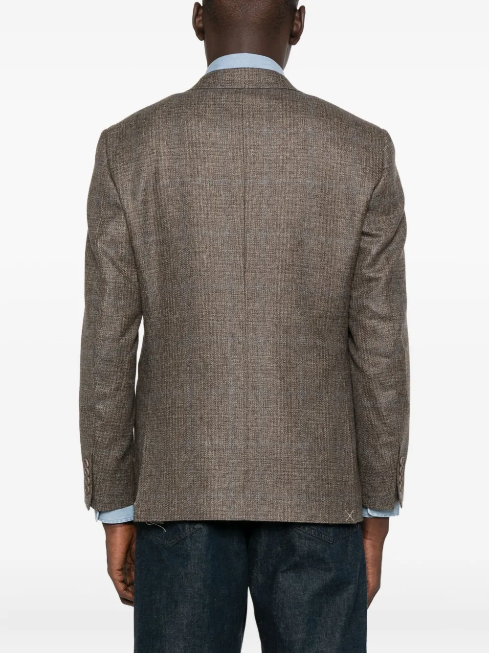 Canali Jack met twee knopen en textuur Bruin