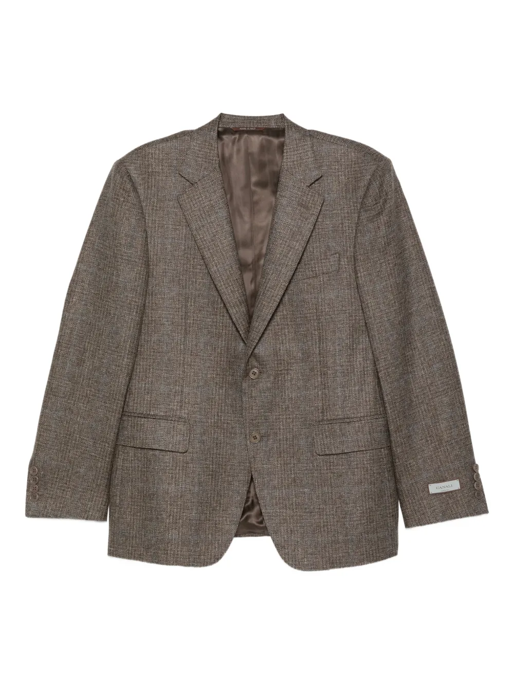 Canali Jack met twee knopen en textuur Bruin