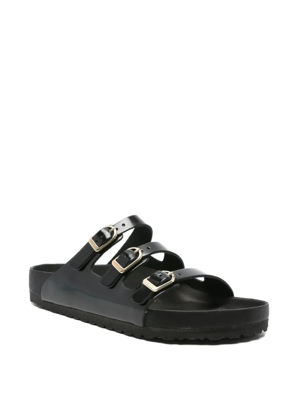 Birkenstock Florida Fresh triple-buckle leather sandals Black