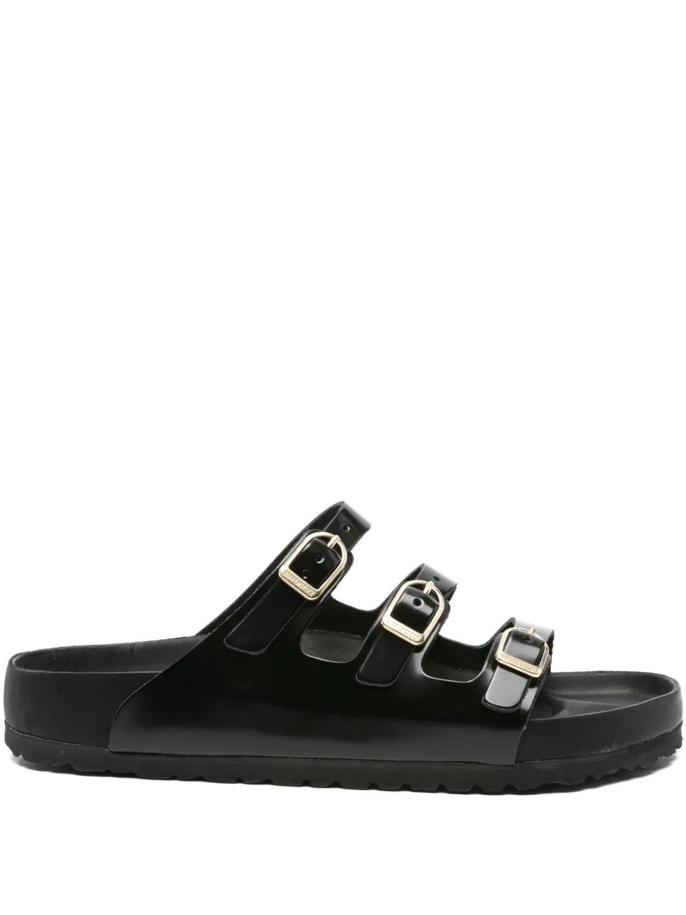 Birkenstock Florida Fresh triple-buckle leather sandals Black