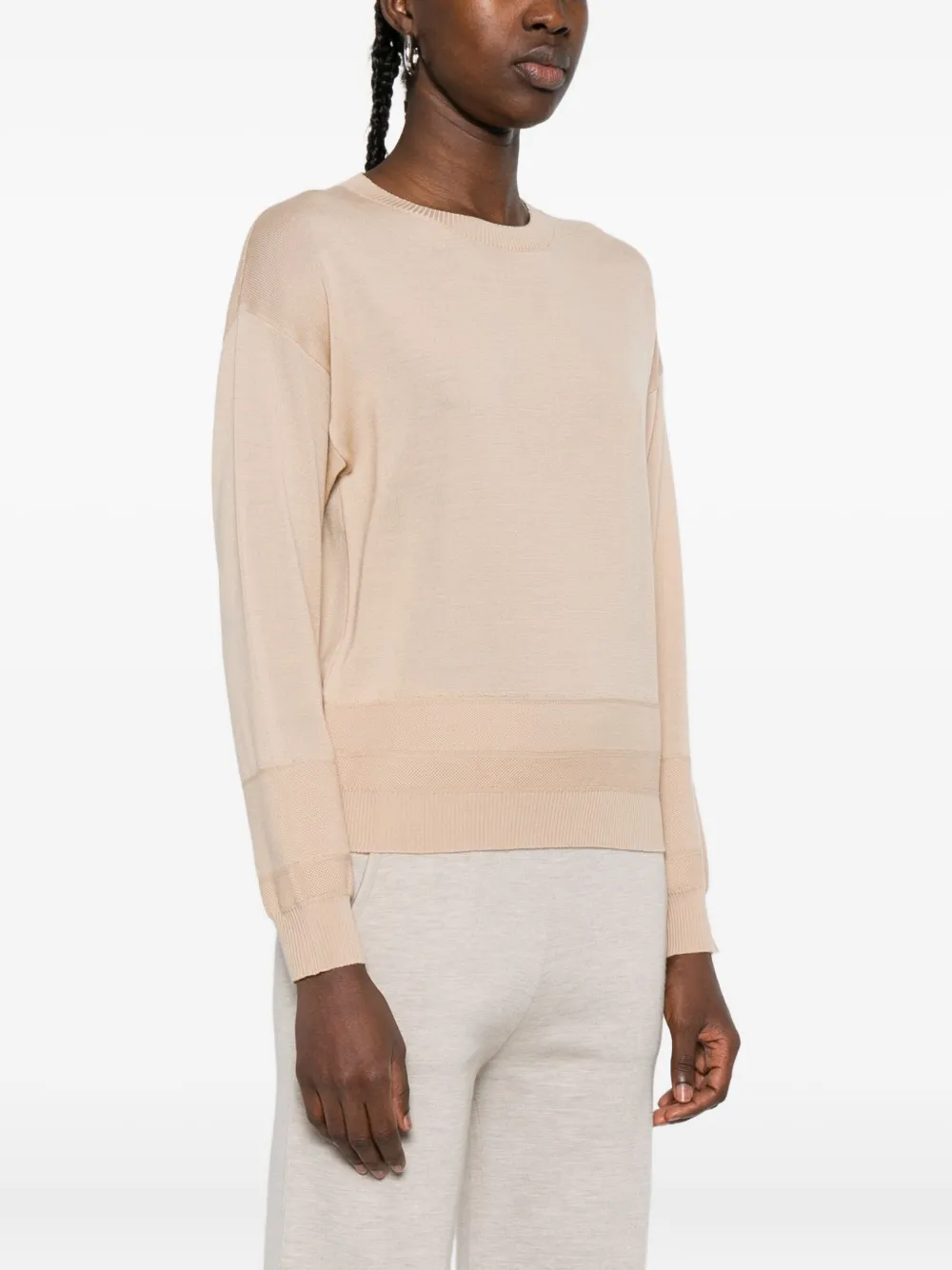 Eleventy Sweater met ronde hals Beige