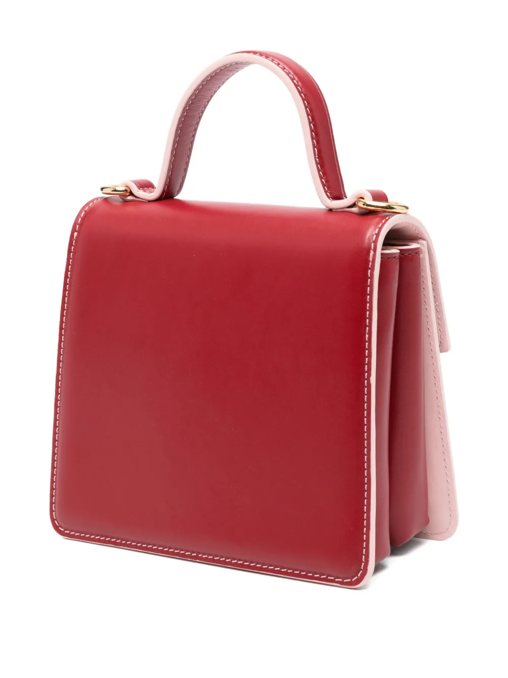 Casablanca Leren crossbodytas met gespdetail Rood