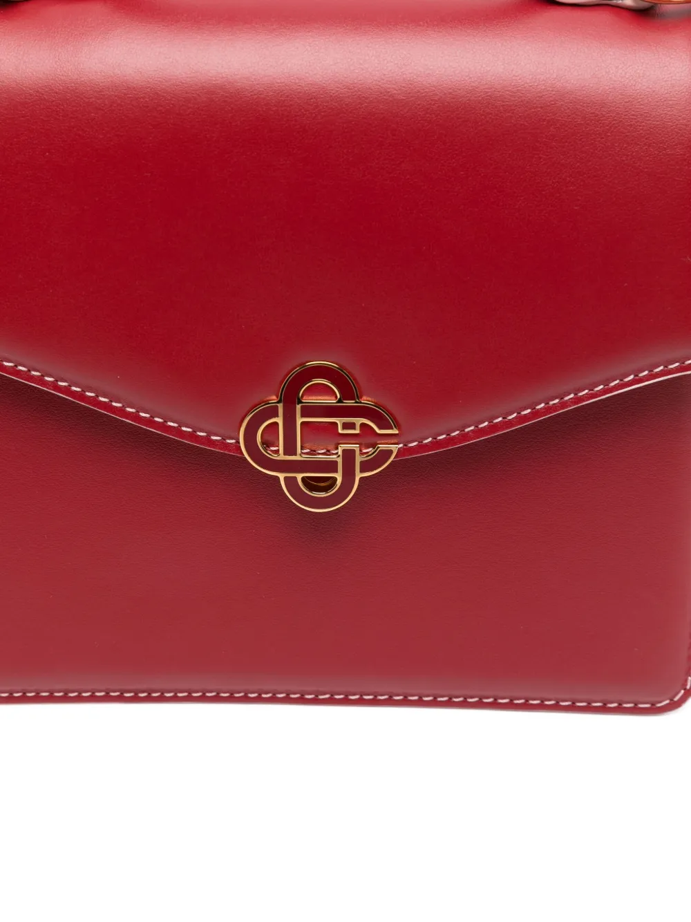 Casablanca Leren crossbodytas met gespdetail Rood