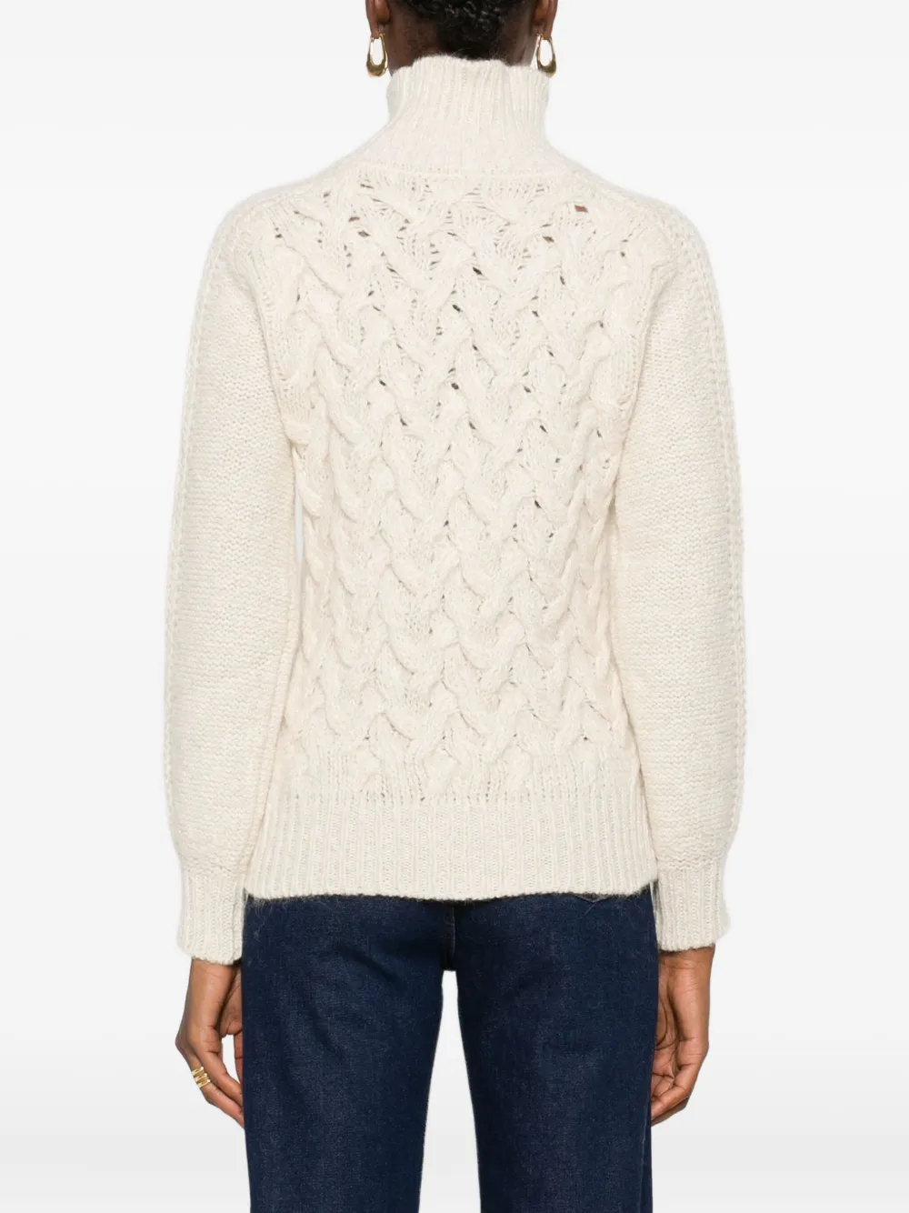 Eleventy Kabelgebreide coltrui Beige