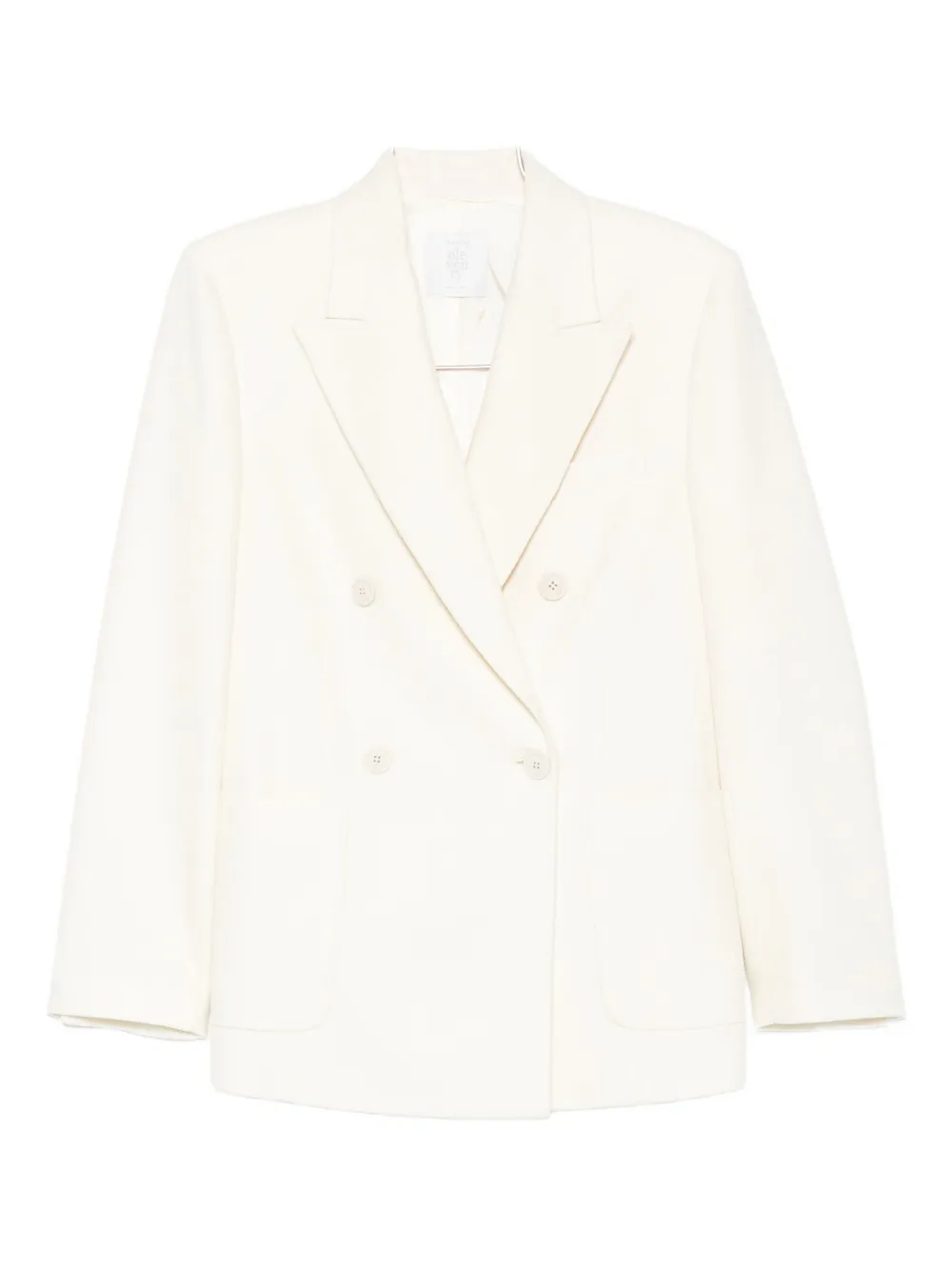 Eleventy Double-breasted Wool Jacket In Neutral