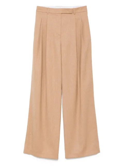 Eleventy pleated wide-leg trousers