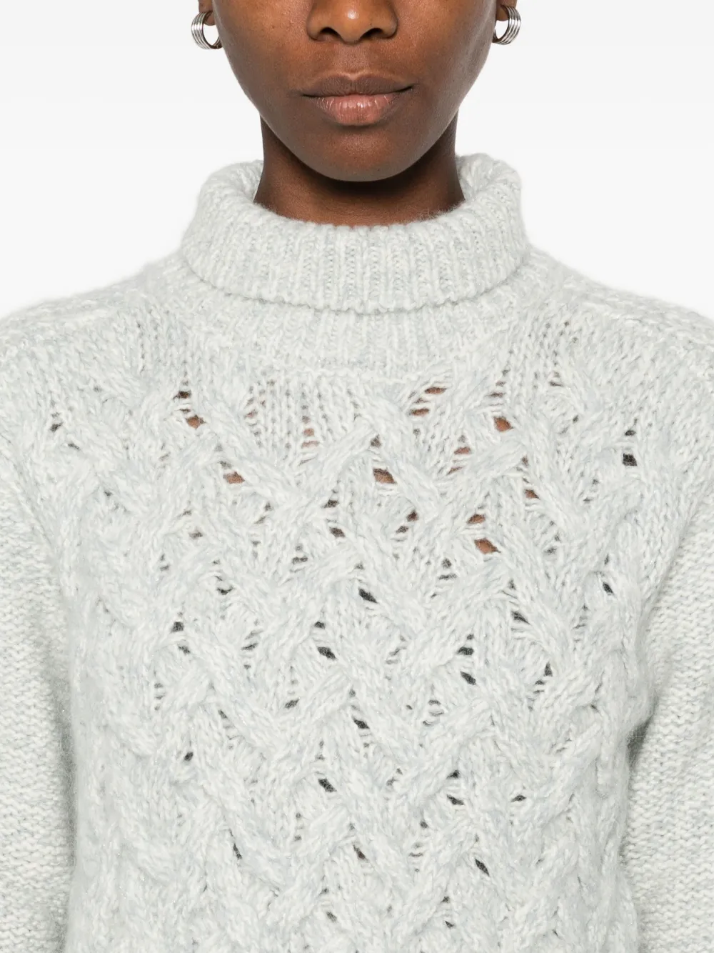 Eleventy Kabelgebreide coltrui Beige