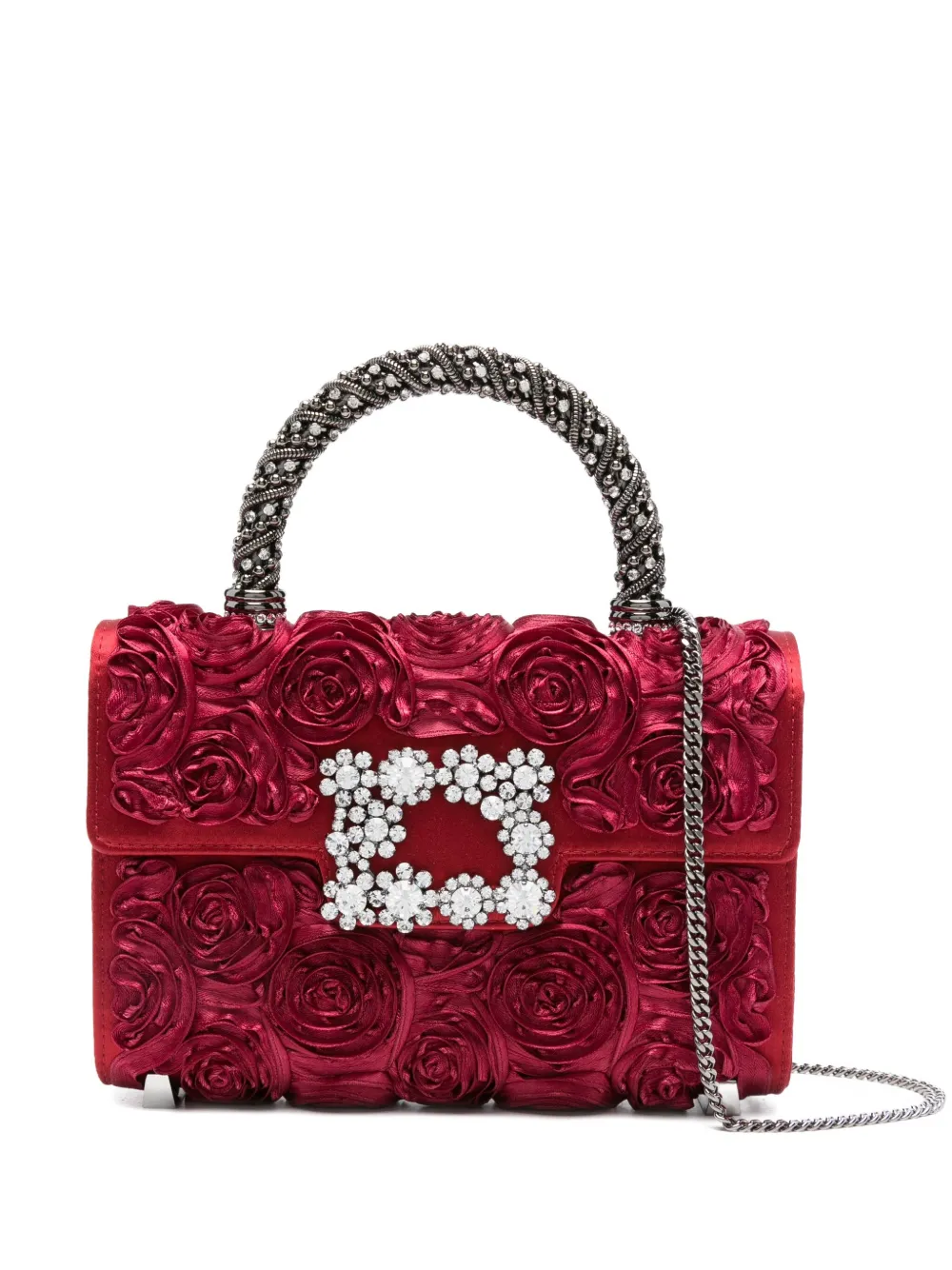 Roger Vivier rose-embellishment tote bag | Red | Image 1