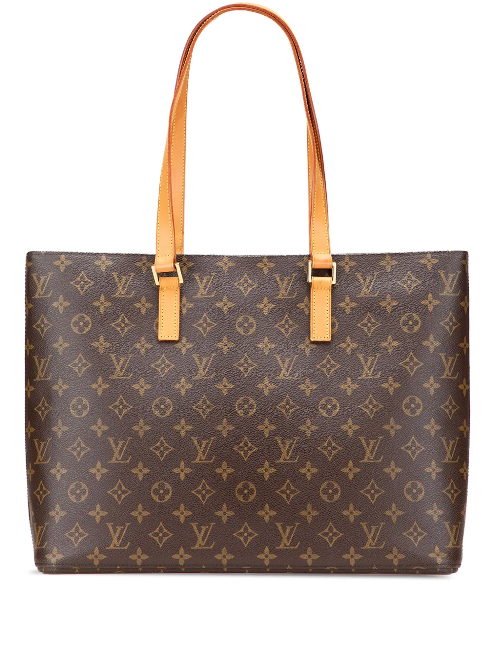 Pre-owned Louis Vuitton 2001 Monogram Luco Tote Bag In Brown