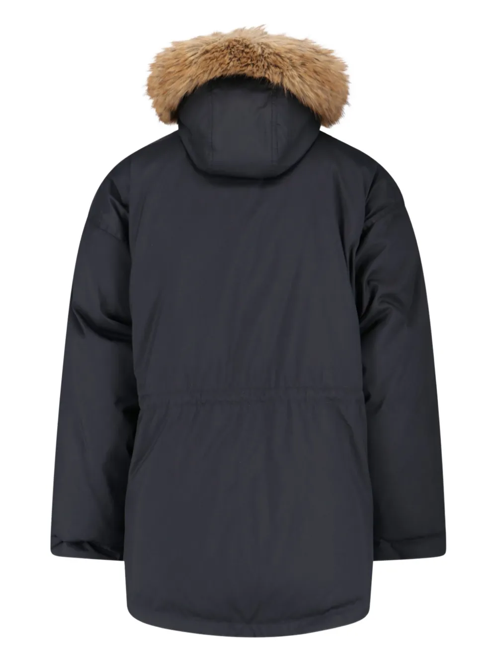 Balenciaga faux-fur trimmed padded coat - Zwart