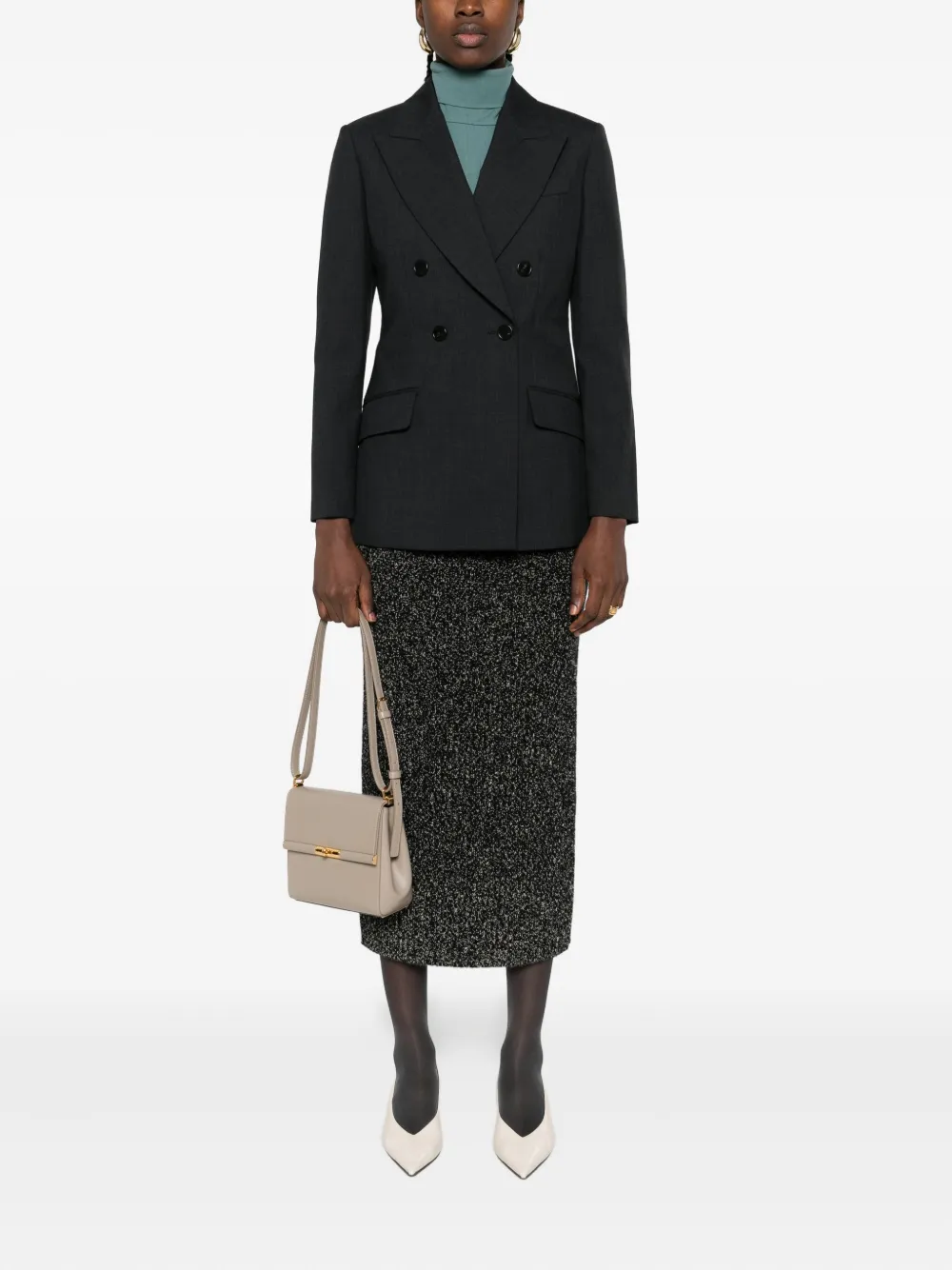 Gucci Blazer met gekerfde revers Grijs