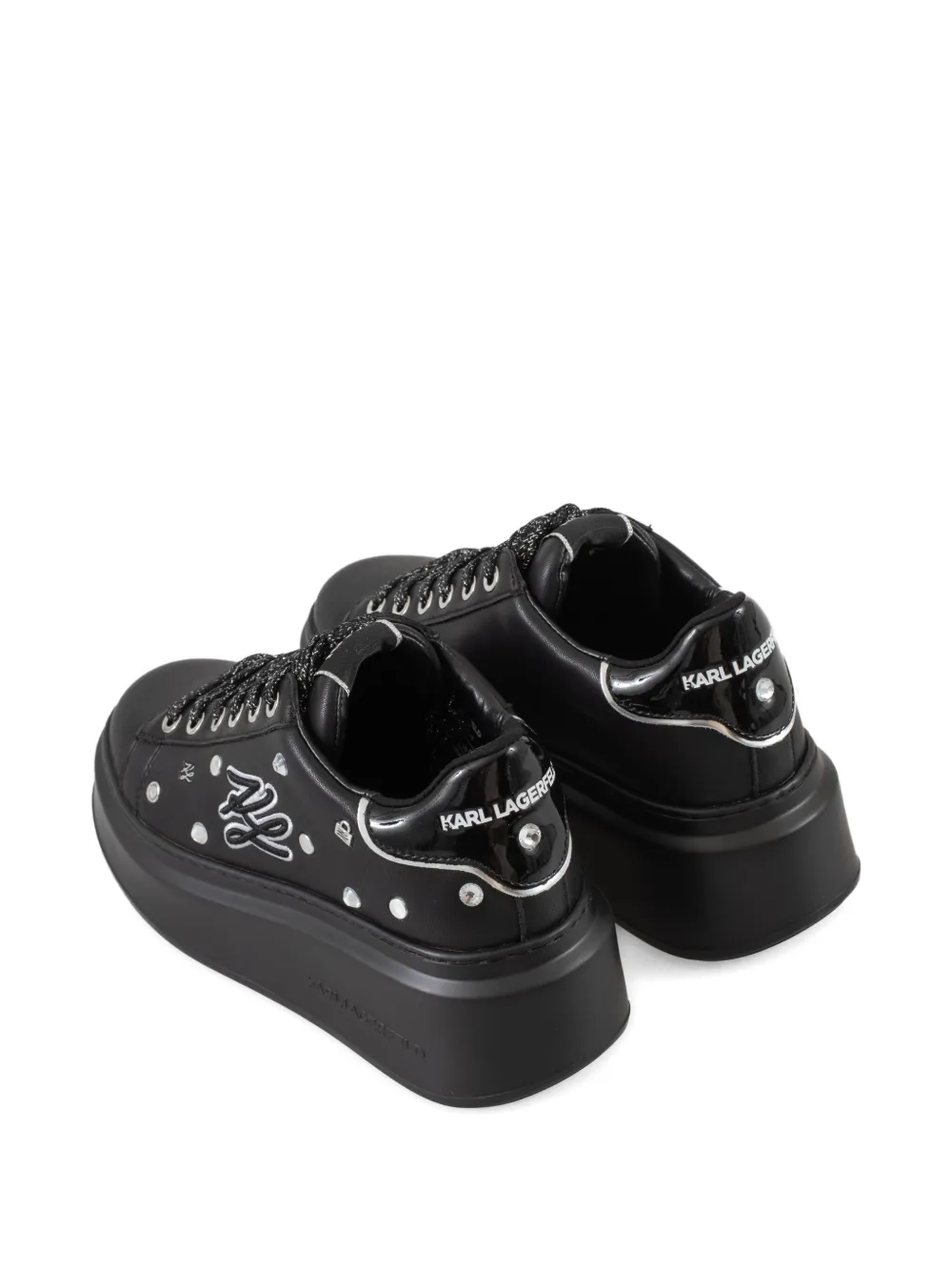 Karl Lagerfeld platform studded sneakers Black