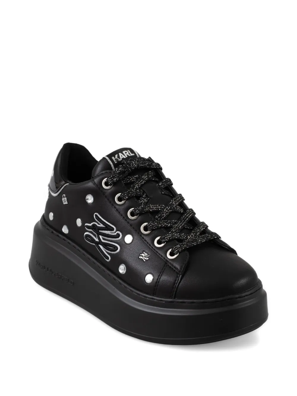 Karl Lagerfeld platform studded sneakers Black