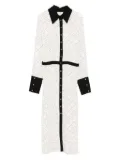 Elisabetta Franchi geometric-print button-front maxi dress - White
