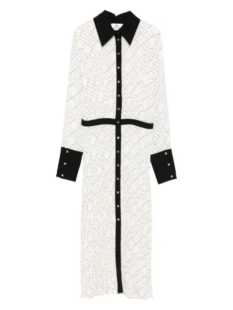 Elisabetta Franchi geometric-print button-front maxi dress