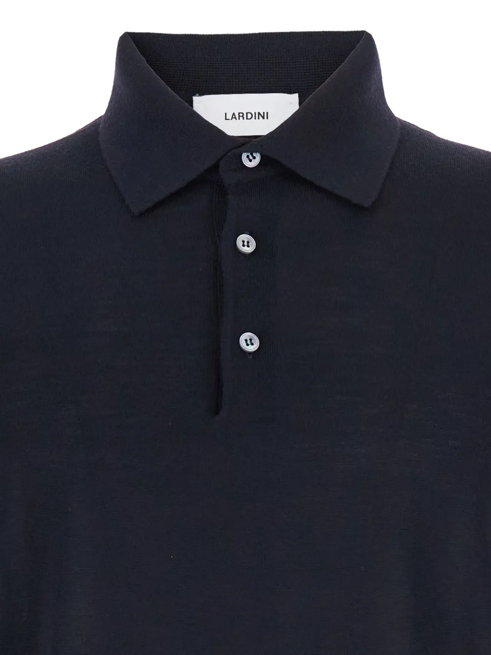 Lardini Poloshirt van scheerwol Blauw
