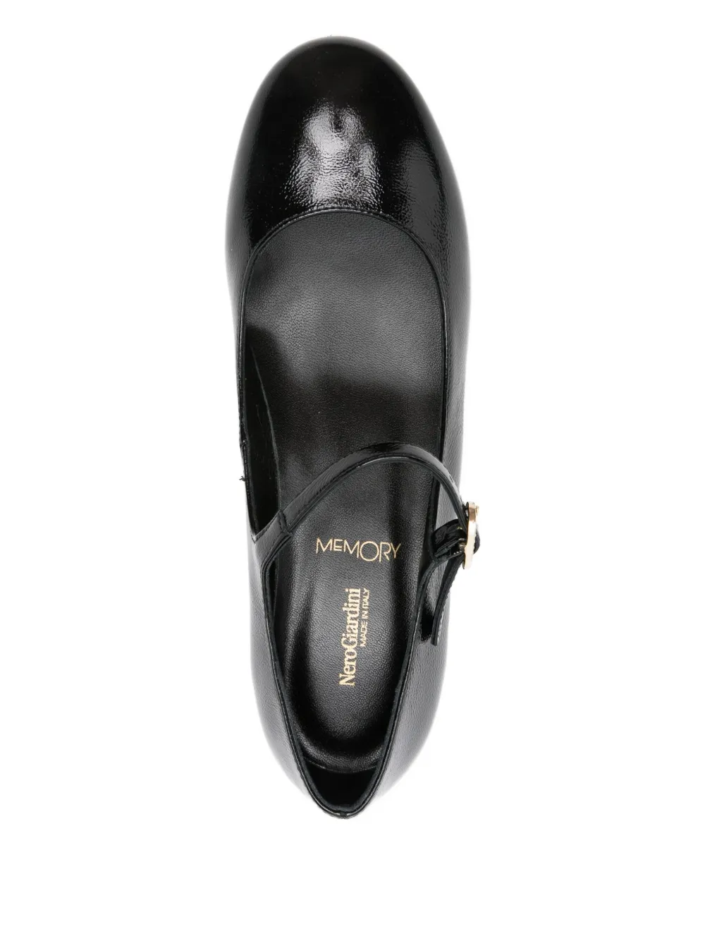 Nero Giardini 50mm Buckle-strap Block-heel Pumps In Black