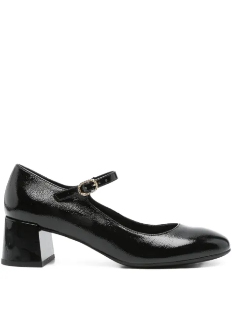 NERO GIARDINI 50mm buckle-strap block-heel pumps