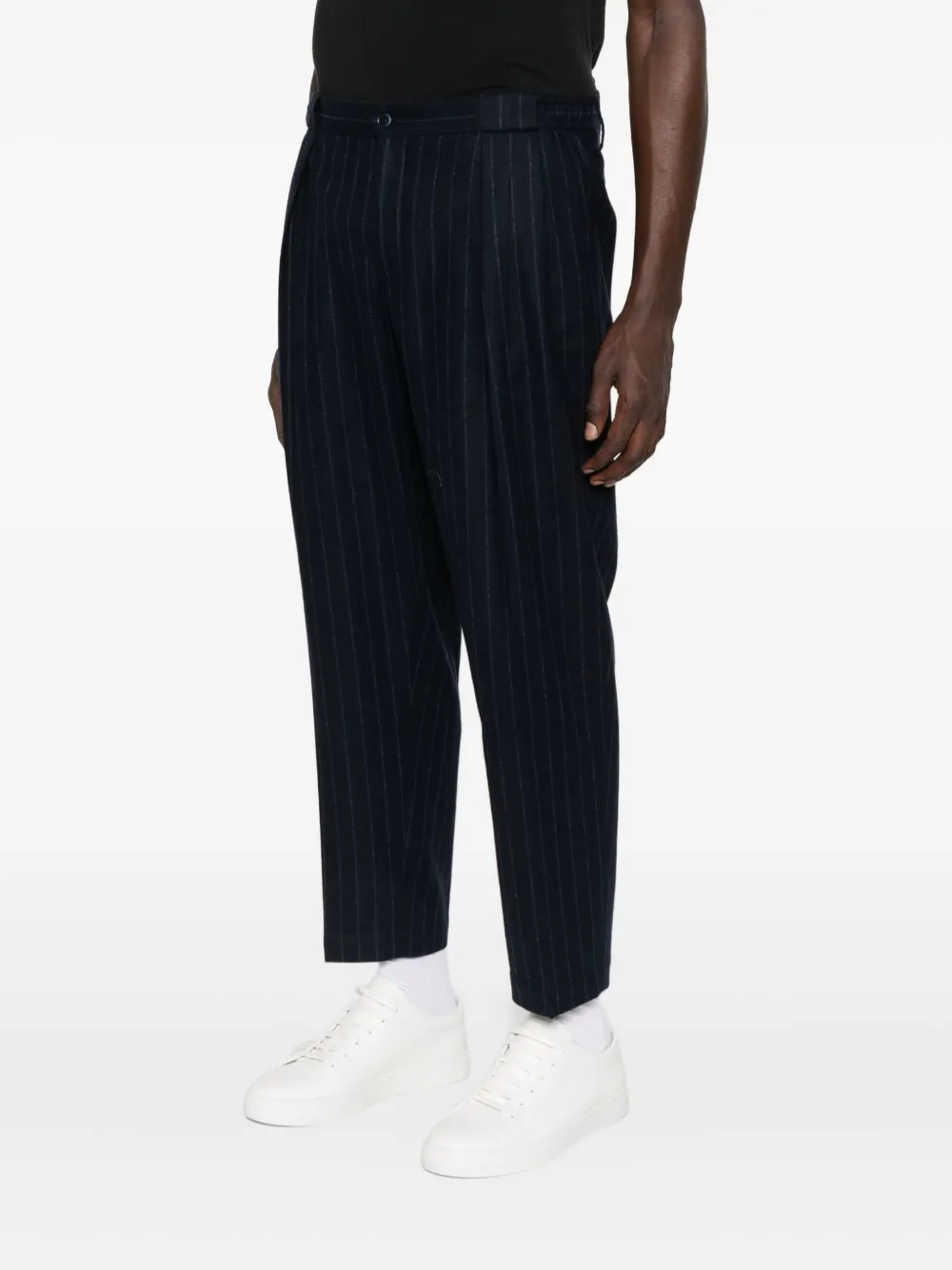 Briglia 1949 pinstripe pleated trousers Blauw