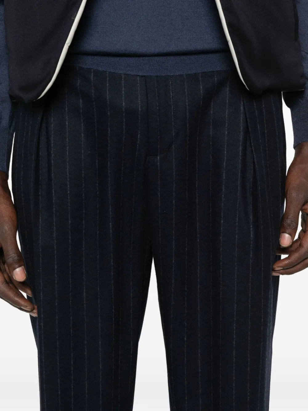 Briglia 1949 pinstripe pleated trousers Blauw
