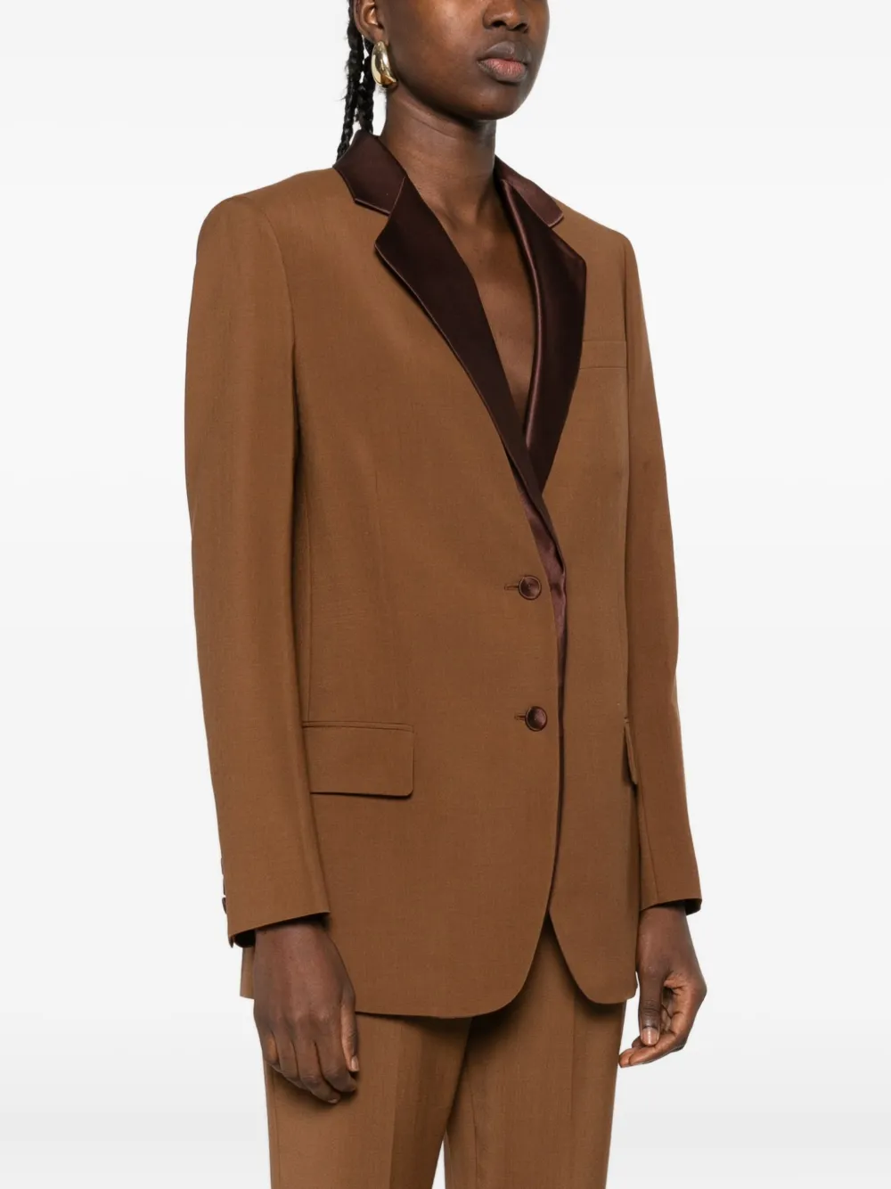 FENDI satin-lapel jacket Bruin